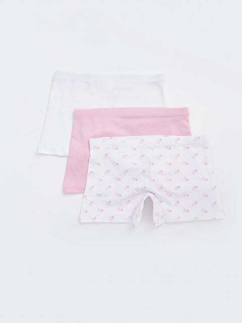LCW Kids Baskılı Kız Çocuk Boxer 3'lü - S4EC47Z4-LU7