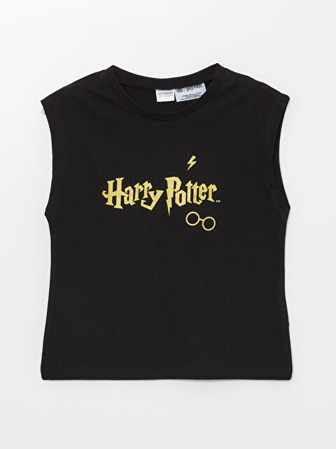 LCW Kids Bisiklet Yaka Harry Potter Baskılı Kız Çocuk Pijama Üst - S4EE65Z4-CVL