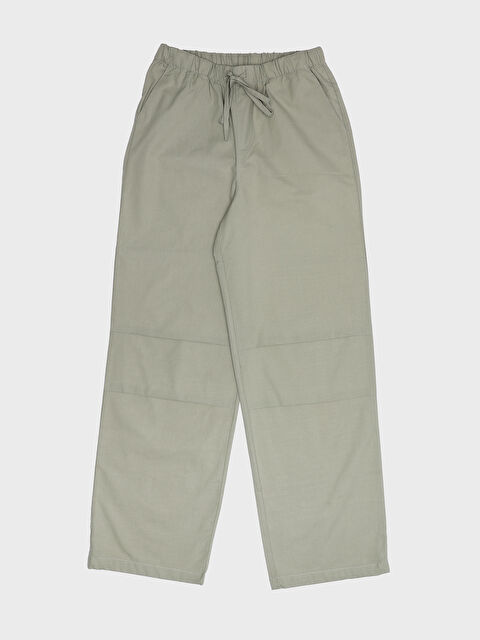 LCW Vision Pantalon en Tissu de Parachute Uni à Taille Élastiquée pour Femmes - S4EE86Z8-VHK