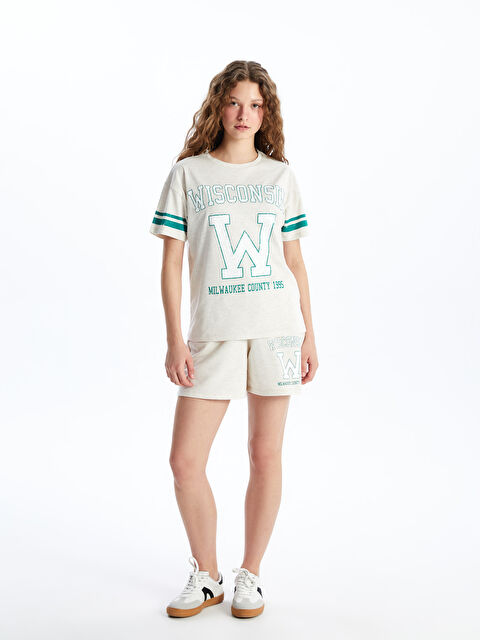 XSIDE Beli Lastikli Baskılı Kadın Şort - S4EG48Z8-L8T