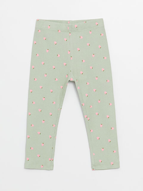 LCW Kids Beli Lastikli Baskılı Kız Bebek Tayt - S4EH83Z1-LRF