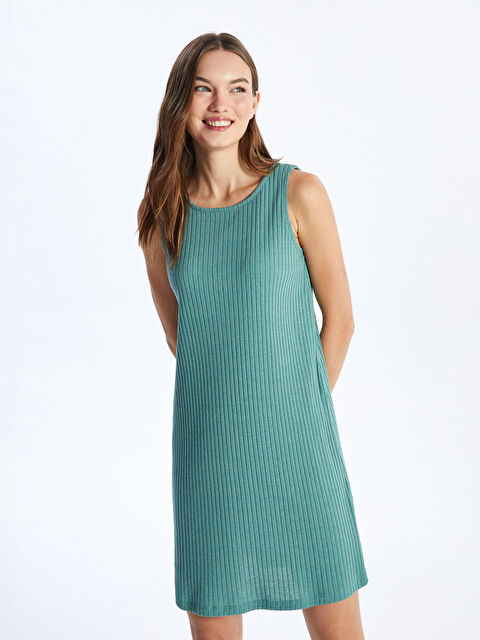 LCW ECO Kadın Bisiklet Yaka Düz Gecelik - S4EH87Z8-VAM