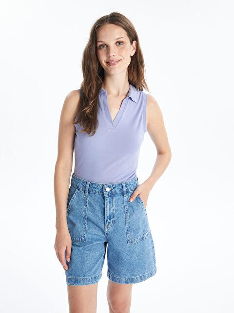 LCW Jeans Bermuda Fit Kadın Jean Şort - S4EJ84Z8-311