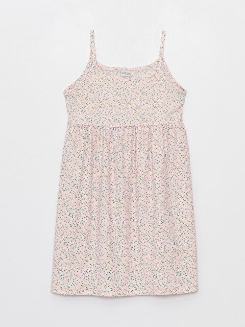 LCW ECO Kare Yaka Askılı Kız Çocuk Elbise - S4EK73Z4-LT4