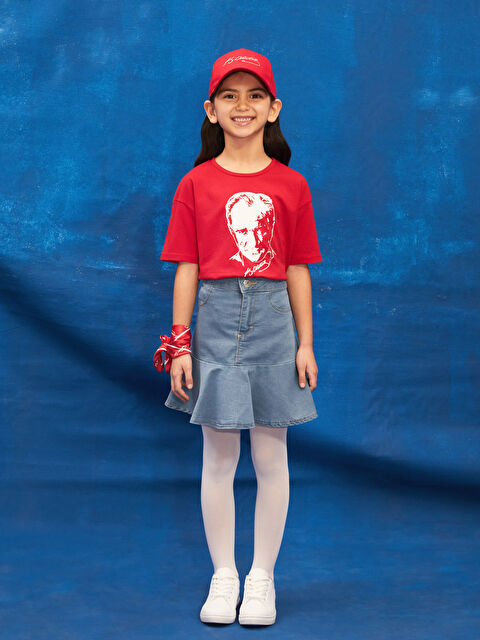 LCW Kids Beli Lastikli Kız Çocuk Jean Etek - S4EM47Z4-H45