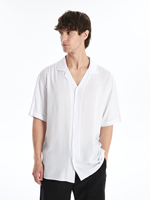 XSIDE Regular Fit Kısa Kollu Viskon Erkek Gömlek