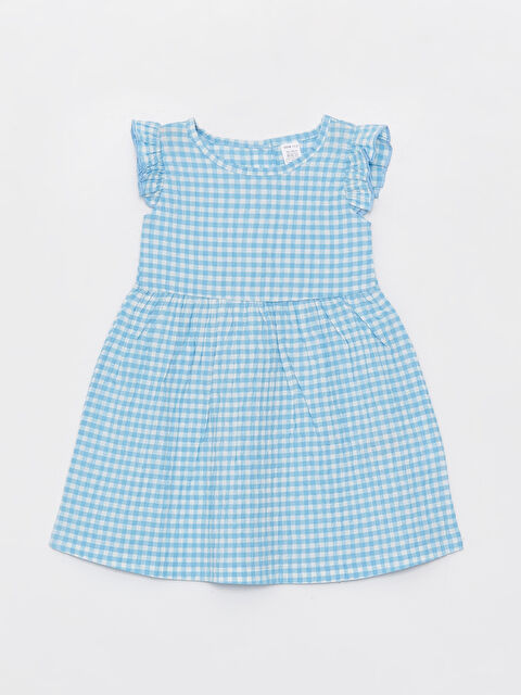 LCW ECO Crew Neck Plaid Baby Girls' Dress - S4EN44Z1-VVD