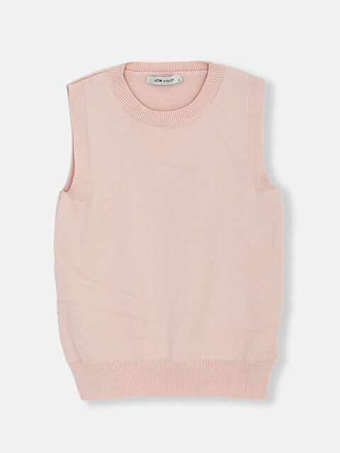 LCW Vision تانك توب تريكو سادة برقبة دائرية للسيدات - S4EN75Z8-Y1X