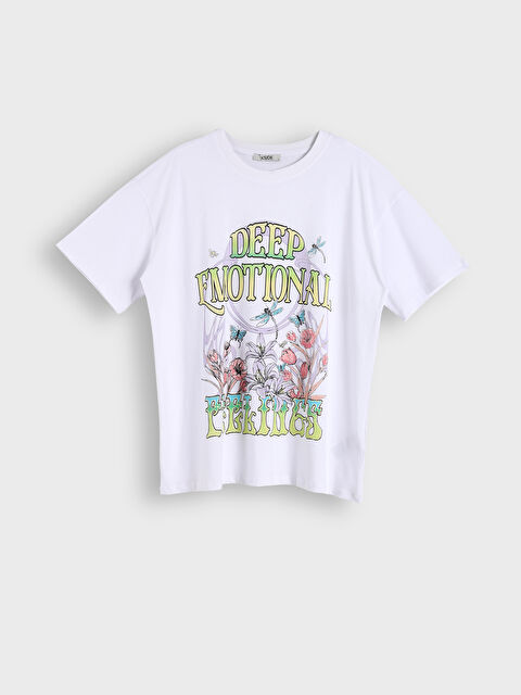 LCWAIKIKI Classic Crew Neck Printed Women's T-Shirt - S4EO10Z8-Q6K