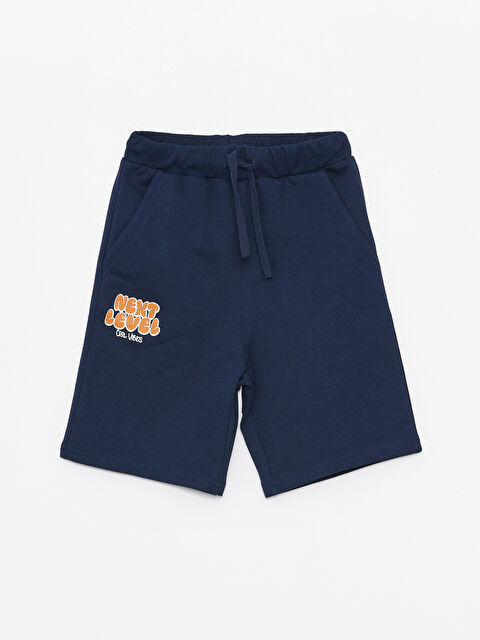 LCW Kids Elasticated Waist Printed Boys' Shorts - S4EO35Z4-JC7