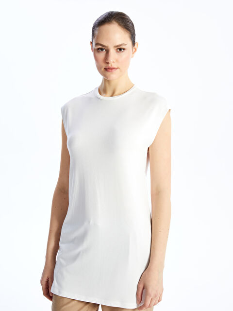 LCW Modest Women's Crew Neck Plain Tunic - S4ER74Z8-Q6K