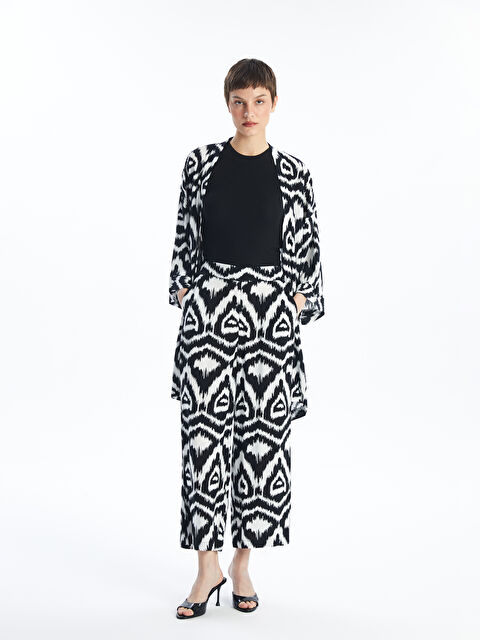 LCW Vision Patterned Women's Capri with Elastic Waist - S4ES33Z8-LQJ