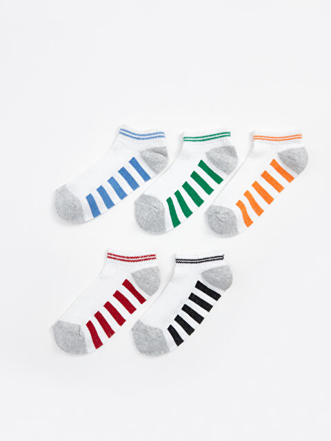 LCW Kids Renk Bloklu Erkek Çocuk Patik Çorap 5'li - S4ES70Z4-K00