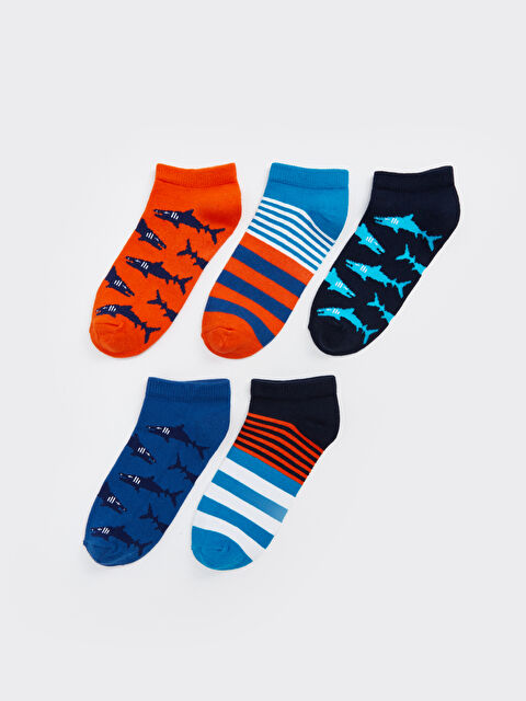 LCW Kids Desenli Erkek Çocuk Patik Çorap 5'li - S4ET10Z4-K00