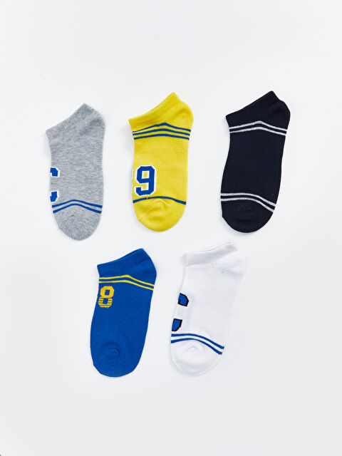 LCW Kids Desenli Erkek Çocuk Patik Çorap 5'li - S4ET22Z4-K00