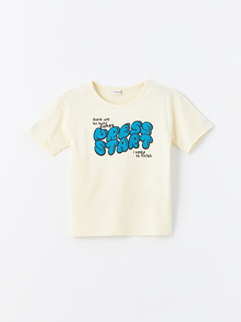 LCW Kids Oversize Crew Neck Boys' T-Shirt - S4EU42Z4-FTV