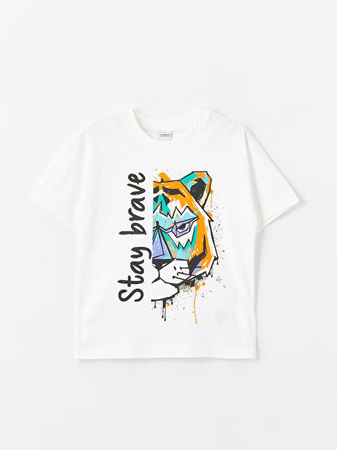 LCW Kids Oversize Crew Neck Boys' T-Shirt - S4FB39Z4-R9J