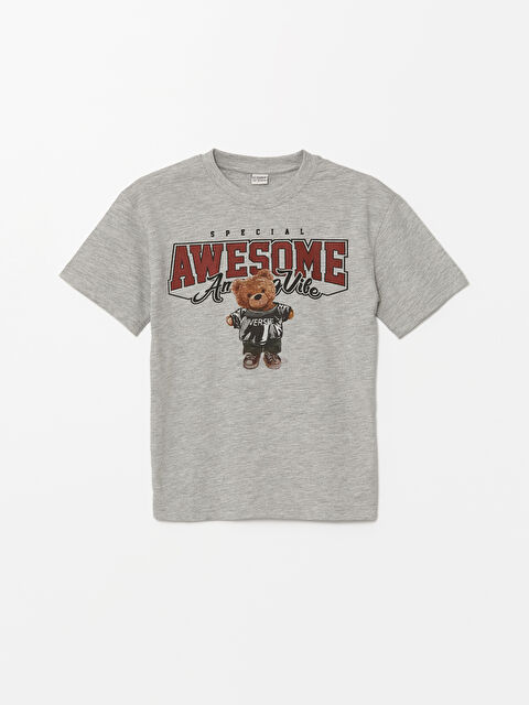 LCW Kids Oversize Crew Neck Boys' T-Shirt - S4FB62Z4-LAK