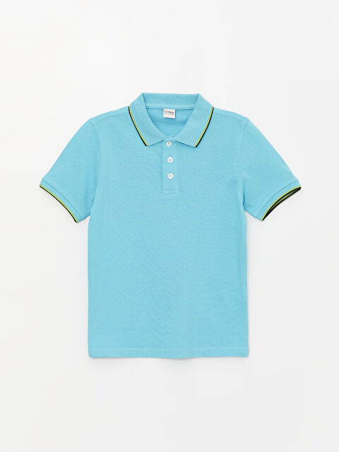 LCW Kids Polo Neck Basic Short Sleeve Boys' T-Shirt - S4FB82Z4-GKL