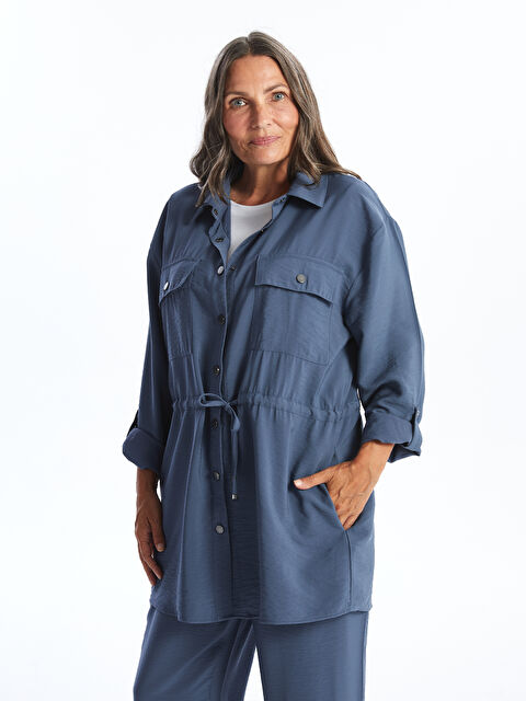 LCW Grace Düz Uzun Kollu Kadın Gömlek Tunik - S4FB88Z8-HNE