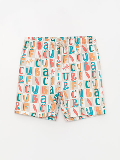 LCW ECO Beli Lastikli Hızlı Kuruyan Erkek Çocuk Deniz Şortu - S4FD88Z4-LU7