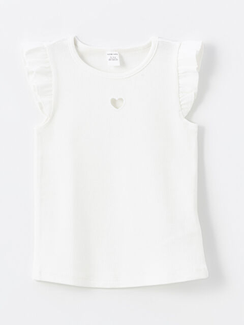 LCW Kids Bisiklet Yaka Kız Bebek Tişört - S4FE13Z1-R9J