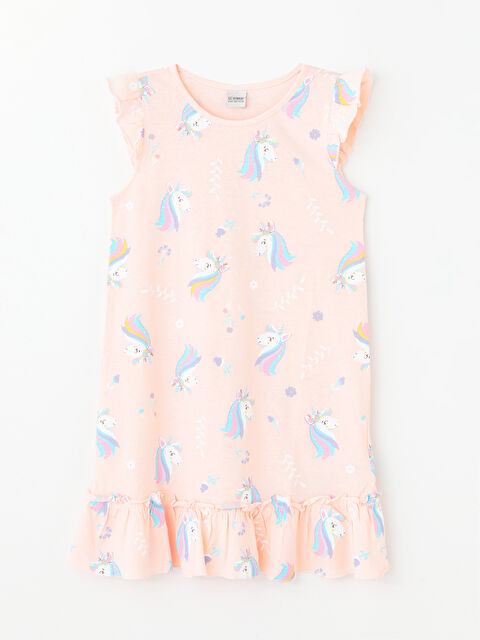 LCW Kids Ночная сорочка с круглым вырезом для девочек - S4FE60Z4-LSZ