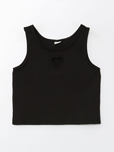 LCW Kids Crew Neck Girl's Crop Singlet - S4FF20Z4-CVL