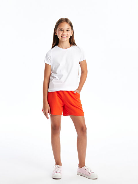 LCW ECO Beli Lastikli Basic Kız Çocuk Şort - S4FF28Z4-GQM