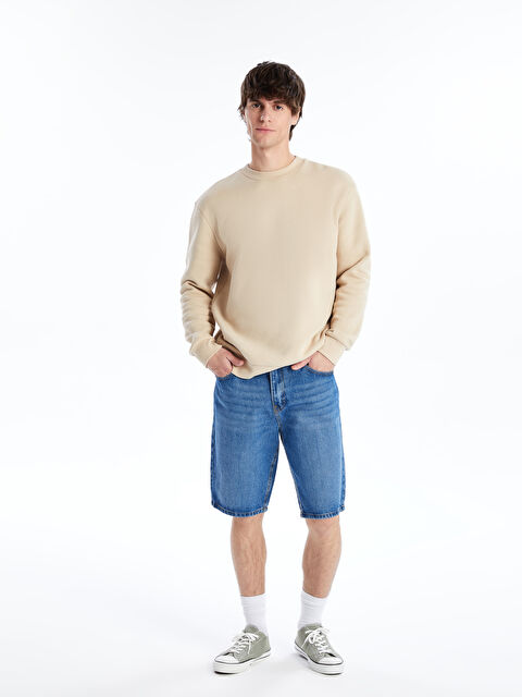 LCW Jeans شورت دِنيم للرجال بمقاس عادي - S4FG68Z8-H45