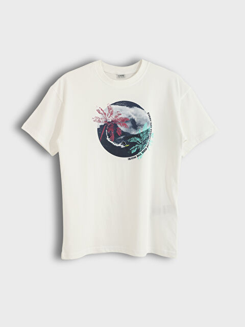 LCW Kids Oversize Crew Neck Boys' T-Shirt - S4FH92Z4-FEW