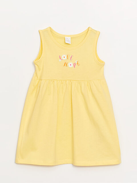 LCW ECO Bisiklet Yaka Baskılı Kız Bebek Elbise - S4FI20Z1-FSR