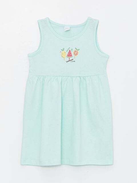 LCW ECO Bisiklet Yaka Baskılı Kız Bebek Elbise - S4FI20Z1-FVQ