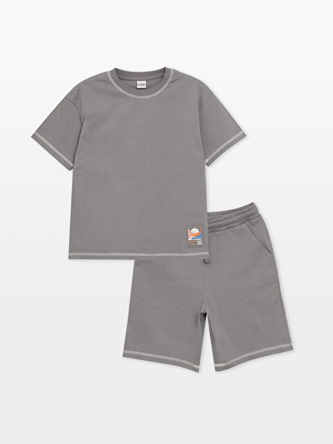 LCW Kids Relaxed Fit Boys' T-Shirt and Shorts - S4FI48Z4-GVY