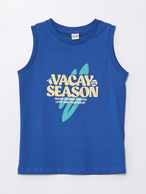 LCW Kids Relaxed Fit Crew Neck Printed Boys' Tank Top - S4FK25Z4-R4A