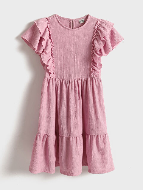 LCW Kids Crew Neck Girls' Dress - S4FL37Z4-G4X