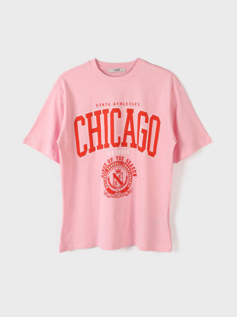 XSIDE Crew Neck Short Sleeve Printed Women's T-Shirt - S4FL74Z8-QY8