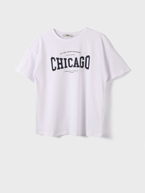 XSIDE Crew Neck Printed Short Sleeve Women's T-Shirt - S4FN77Z8-Q6K