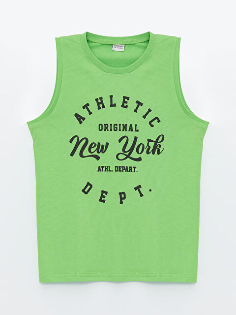 LCW Kids فيست مطبوع بياقة دائرية للأولاد - S4FN97Z4-FKX