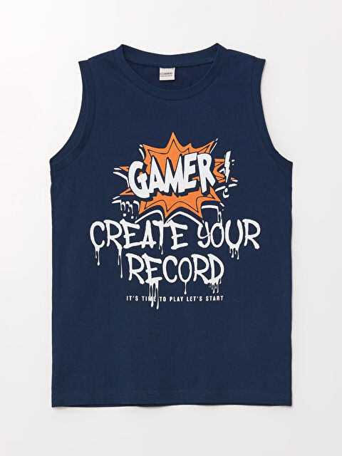 LCW Kids Relaxed Fit Crew Neck Printed Boys' Tank Top - S4FO05Z4-JC7