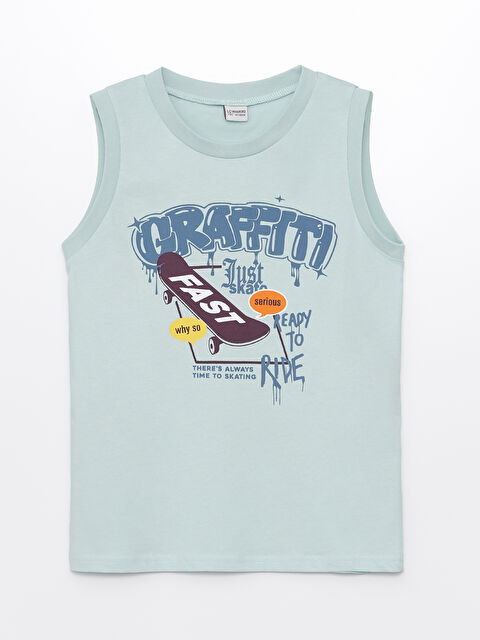 LCW Kids Relaxed Fit Crew Neck Boys' Tank Top - S4FO06Z4-G3R