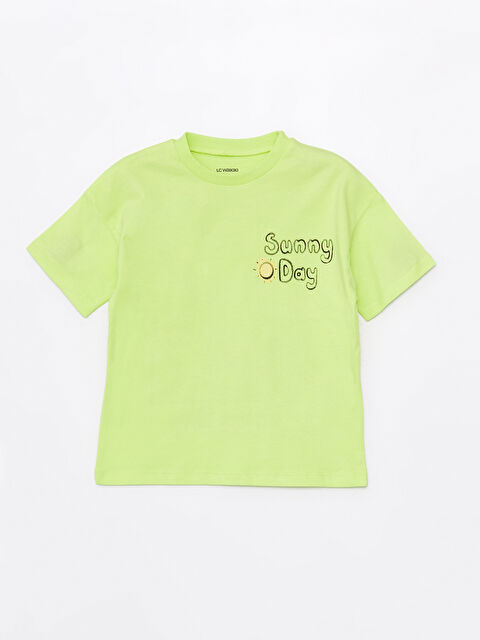 LCW Kids Футболка для хлопчиків з круглим вирізом горловини, коротким рукавом та принтом - S4FP70Z1-FZ1