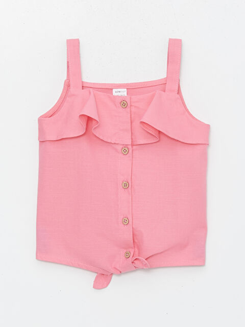 LCW ECO Kare Yaka Askılı Kız Bebek Bluz - S4FQ37Z1-Y1X