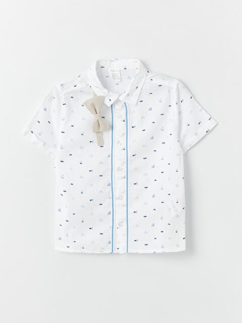 LCW ECO Kısa Kollu Baskılı Erkek Bebek Gömlek - S4FR10Z1-LU8