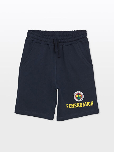 LCW Kids Beli Lastikli Fenerbahçe Baskılı Erkek Çocuk Şort