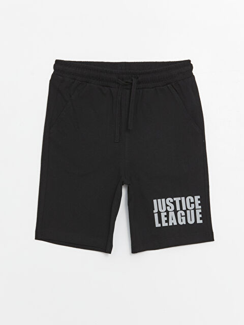 LCW Kids تيشيرت بأكمام قصيرة مطبوع برقبة دائرية من Justice League وشورت للأولاد - S4FR33Z4-CVL