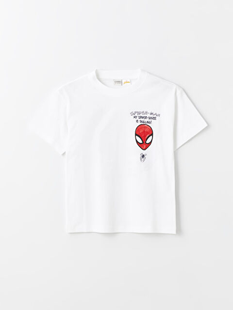 LCW Kids Relaxed Fit Spider-Man Printed Boys' T-Shirt - S4FR45Z4-FFB