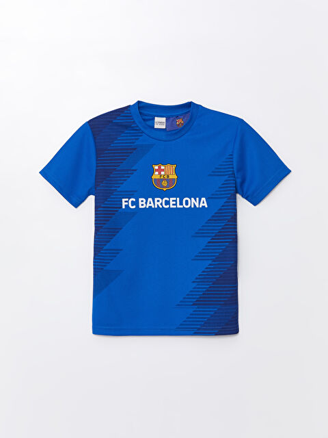 LCW Kids Crew Neck Barcelona Printed Short Sleeve Boys' T-Shirt - S4FR61Z4-HGU