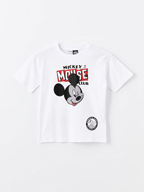 LCW Kids Relaxed Fit Mickey Mouse Printed Boys' T-Shirt - S4FR88Z4-Q6K