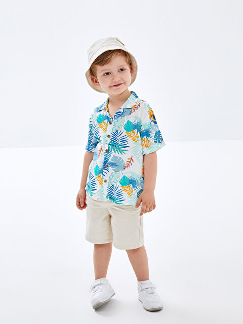 LCW Kids شورت جبردين بسيط للأولاد الرضع - S4FV73Z1-QVM